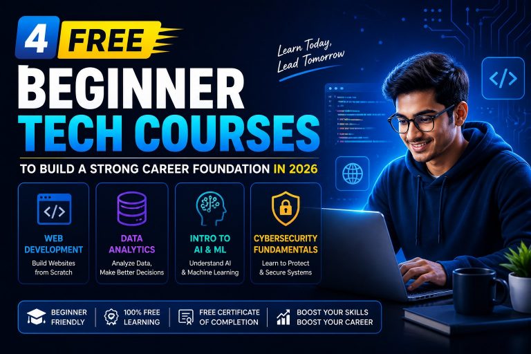 4 Free Beginner Tech Courses