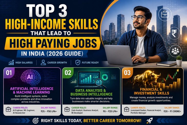 Top 3 High-Income Skills in India for 2026
